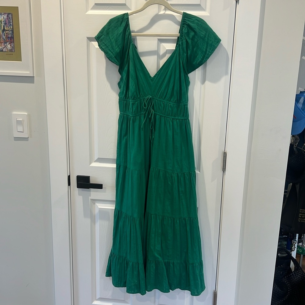 Green Cotton Maxi Dress